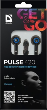 Короткий опис:Компактная и стильная гарнитура Defender Pulse 420 для смартфонов,. . фото 7