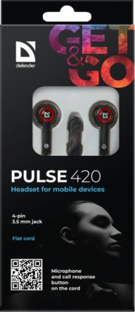 Краткое описание:Компактная и стильная гарнитура Defender Pulse 420 для смартфон. . фото 7
