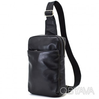 Кожаный мужской слинг, косуха, рюкзак на одно плечо GA-0205-3md TARWA Незаменимы. . фото 1