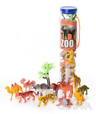 Красочный детский набор животные T805 Дикие включает в себя 12 фигурок зверушек,. . фото 1