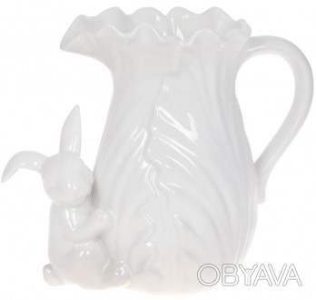 Кувшин керамический "Умный Кролик" для напитков - компота, сока или молока. Каче. . фото 1