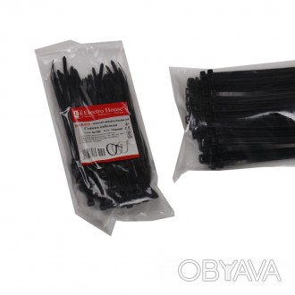 Кабельна Стяжка чорна 5×160 EH-B-010 від виробника високоякісних электропродукто. . фото 1
