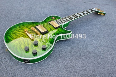 Электрогитара Gibson Les Paul Custom Brown Green. С логотипом Gibson. 
Красивая . . фото 2