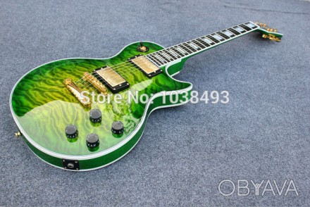 Электрогитара Gibson Les Paul Custom Brown Green. С логотипом Gibson. 
Красивая . . фото 1