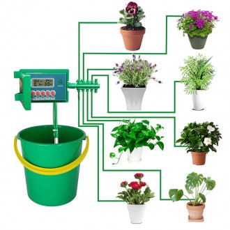 Автоматический полив комнатных растений, таймер, автономный насос для 10 растени. . фото 2