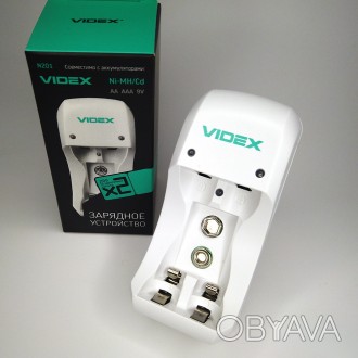 
 
З— зарядний пристрій Videx N201plus NiMH, NiCd АКБ типу АА, ААА, 6F22, струм . . фото 1