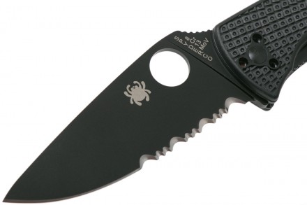 Нож Spyderco Tenacious Black Blade FRN , полусеррейтор
Артикул Spyderco C122PSBB. . фото 7
