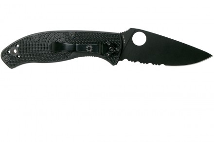 Нож Spyderco Tenacious Black Blade FRN , полусеррейтор
Артикул Spyderco C122PSBB. . фото 3