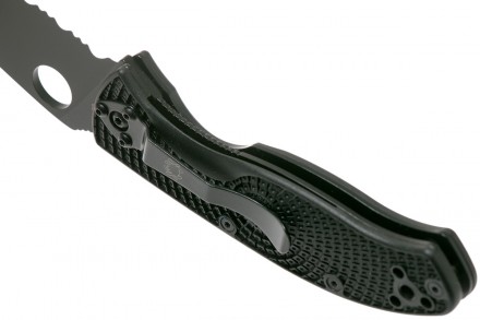 Нож Spyderco Tenacious Black Blade FRN , полусеррейтор
Артикул Spyderco C122PSBB. . фото 5