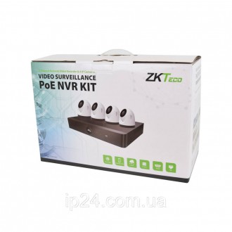 
	Комплект IP видеонаблюдения для самостоятельной установки ZKTeco KIT-8504NER-4. . фото 8