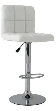 Высокий стул, хромированное металлическое основание с подножкой, поворачивается . . фото 4