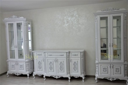 Предлагаем серию дубовой мебели Кристалл в барокко стиле для гостиной.
Такая де. . фото 10