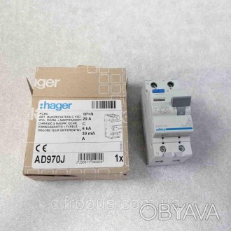 Дифференциальный автомат Hager AD970J
Номинальная нагрузка 20А, максимальная отк. . фото 1