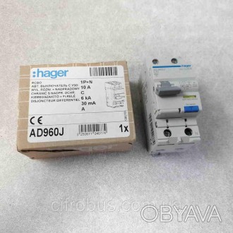 Дифференциальный атомат Hager AD960
Номинальный ток - 30 мА, отключающая характе. . фото 1