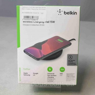 Belkin Wireless Charging Pad 15W (WIA002V2)
Внимание! Комиссионный товар. Уточня. . фото 2