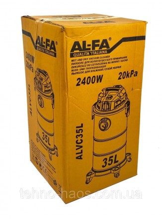 Промышленный пылесос AL-FA ALVC35L идеально подходит для чистки влажных и сухих . . фото 6