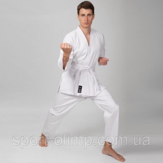 Классическое кимоно для каратэ единоборств MATSA Белое (х-б, р-р 5 (180см), вес . . фото 5
