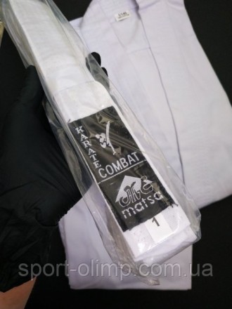 Классическое кимоно для каратэ единоборств MATSA Белое (х-б, р-р 5 (180см), вес . . фото 11