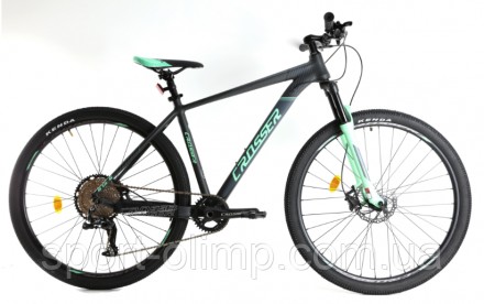 Велосипед найнер Crosser 075С 29" (рама 17, 21S) Hidraulic Shimano серо-зеленый
. . фото 2