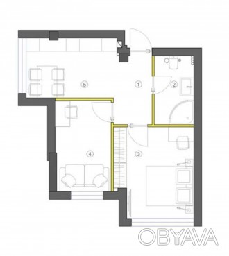 
 14795 Продам просторную 2-комнатную квартиру 45 кв.м. в клубном доме Comfort H. Таирова. фото 1
