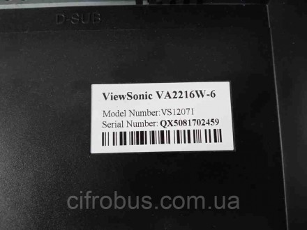 ViewSonic VA2216W
Внимание! Комиссионный товар. Уточняйте наличие и комплектацию. . фото 5