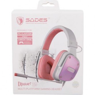 Наушники SADES SA722 White/PinkИгровые наушники Sades SA-722 — это важный аксесс. . фото 10