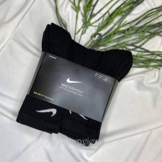 Носки Nike Everyday Cushion Ankle 3-pack black &mdash, SX7667-010 выготовлены с . . фото 6