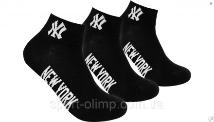 Универсальные, базовые носки New York Yankees 3-pack black &mdash, 15100003-1002. . фото 2