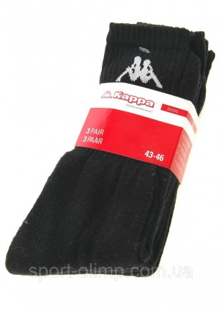 &nbsp, Універсальні шкарпетки Kappa Trisper Tennis Sock 3-pack black - 303WIG0-9. . фото 4