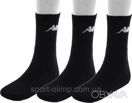 &nbsp, Універсальні шкарпетки Kappa Trisper Tennis Sock 3-pack black - 303WIG0-9. . фото 1