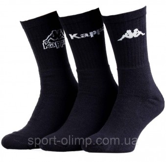 Универсальные, базовые носки Kappa 3-pack black &mdash, 93027855-1, подойдут для. . фото 2