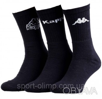 Универсальные, базовые носки Kappa 3-pack black &mdash, 93027855-1, подойдут для. . фото 1