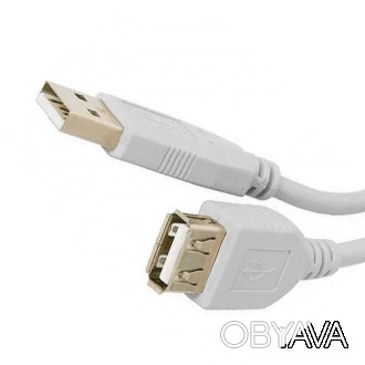 Кабель ATcom удлинитель USB 2.0 AM/AF 5.0 м. 2 ferrite core White синхронизации