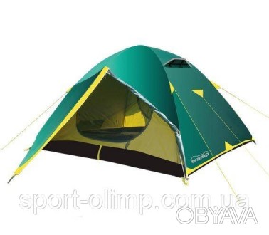 Универсальная трехместная туристичсекая палатка Tramp NISHE 3 (V2) 
с двумя вход. . фото 1