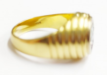 Мужское кольцо размер 21,5 (возможна корректировка размера), золото 750 пробы, о. . фото 7