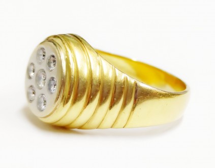 Мужское кольцо размер 21,5 (возможна корректировка размера), золото 750 пробы, о. . фото 4