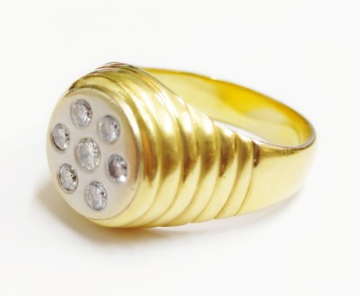 Мужское кольцо размер 21,5 (возможна корректировка размера), золото 750 пробы, о. . фото 6