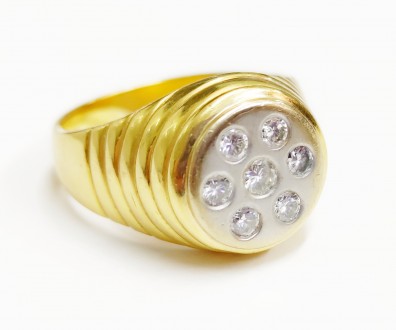 Мужское кольцо размер 21,5 (возможна корректировка размера), золото 750 пробы, о. . фото 3