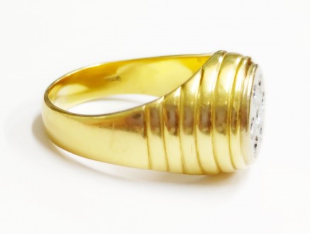Мужское кольцо размер 21,5 (возможна корректировка размера), золото 750 пробы, о. . фото 8