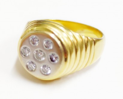Мужское кольцо размер 21,5 (возможна корректировка размера), золото 750 пробы, о. . фото 2