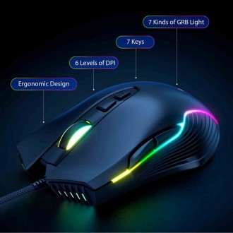 Описание Комплекта проводная игровая клавиатура и мышь ONIKUMA G26 CW905
Комплек. . фото 5