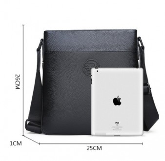 Мужская кожаная сумка планшетка Feidikabolo Original, фирменная сумка-планшет из. . фото 3