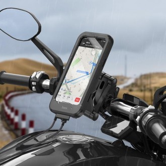 Описание Держателя для телефона на мотоцикл HOCO Rider waterproof CA101, черного. . фото 9