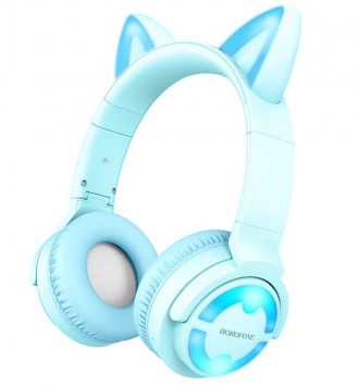 Описание Наушников беспроводных Bluetooth BOROFONE Cat ear BO15 с подсветкой, си. . фото 2