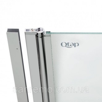 Распашная штора на ванну Qtap Standard CRM407513APL Pear выполнена из прочного с. . фото 7