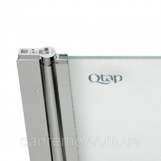 Распашная штора на ванну Qtap Standard CRM407513APL Pear выполнена из прочного с. . фото 5