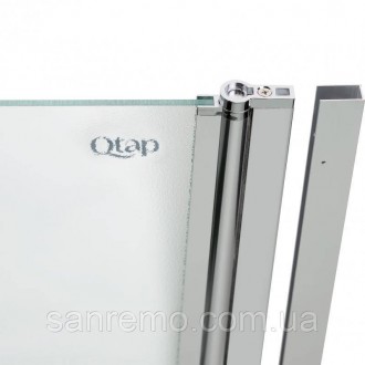 Распашная штора на ванну Qtap Standard CRM407513APR Pear выполнена из прочного с. . фото 7
