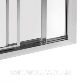 Душевая дверь в нишу Qtap Uniford CRM208.C4 изготовлена из высокопрочного стекла. . фото 6