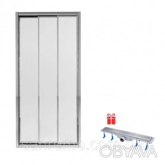 Набор Qtap дверь в нишу Unifold CRM208.C4 + трап линейный Dry FB304-600 изготовл. . фото 1