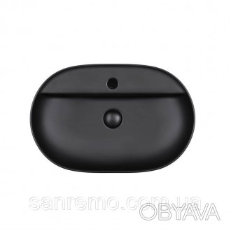 Раковина-чаша Qtap Scorpio 610x400x120 Matt black QT142203MBMB - популярный и во. . фото 1